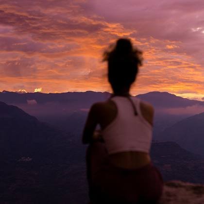 Atardecer sobre la cordillera